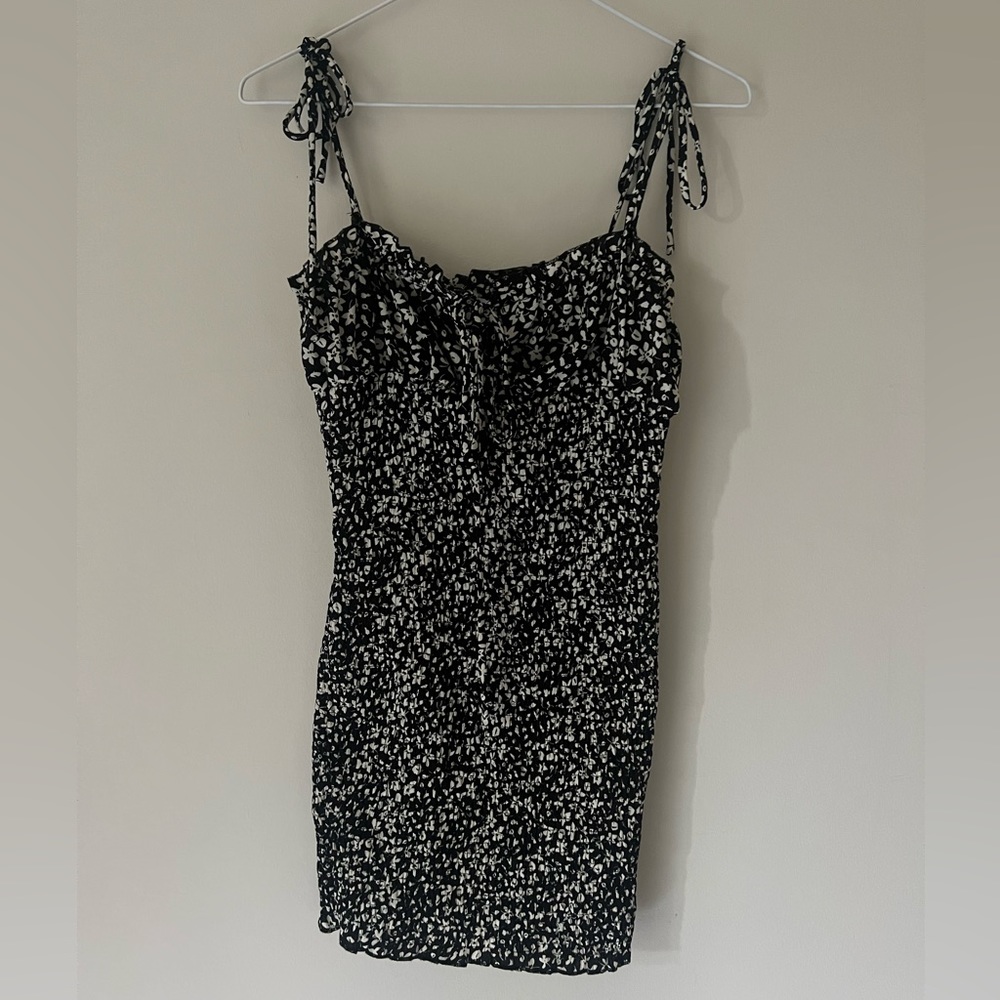 Kookai Mini Dress with Ties & Ruching, S